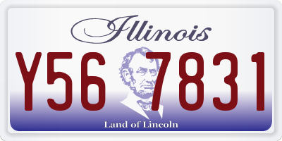 IL license plate Y567831
