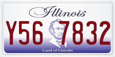 IL license plate Y567832