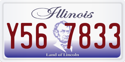IL license plate Y567833