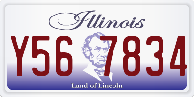 IL license plate Y567834