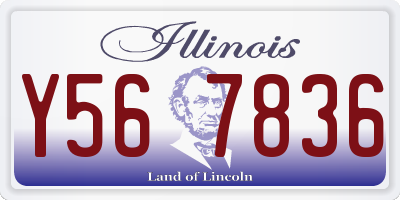 IL license plate Y567836