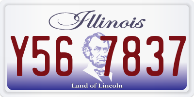 IL license plate Y567837