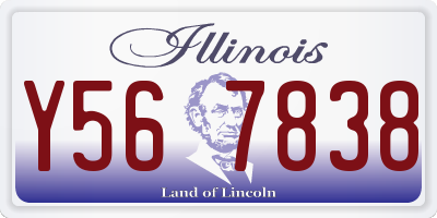 IL license plate Y567838