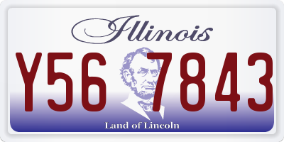 IL license plate Y567843