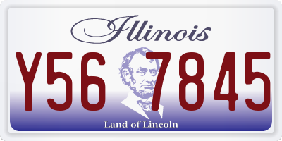 IL license plate Y567845