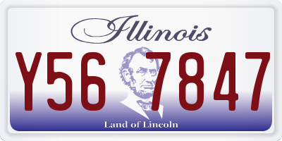 IL license plate Y567847
