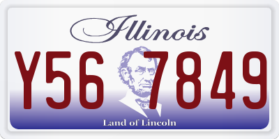 IL license plate Y567849