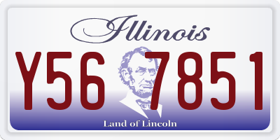 IL license plate Y567851