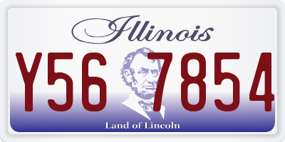 IL license plate Y567854