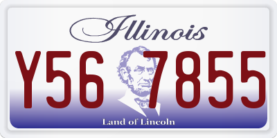 IL license plate Y567855