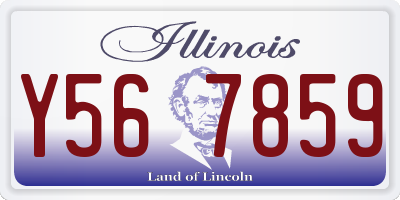 IL license plate Y567859