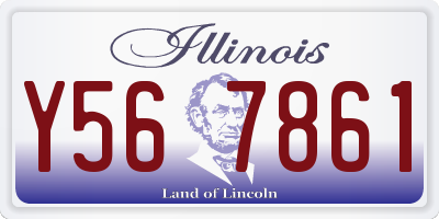 IL license plate Y567861