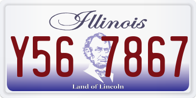 IL license plate Y567867