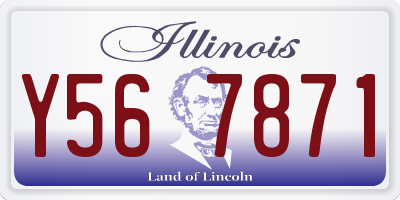 IL license plate Y567871