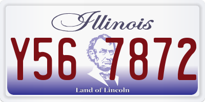 IL license plate Y567872