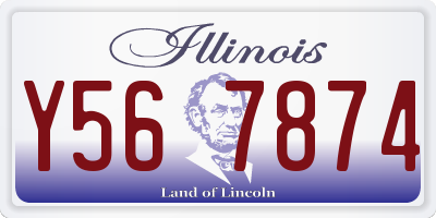 IL license plate Y567874