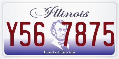IL license plate Y567875