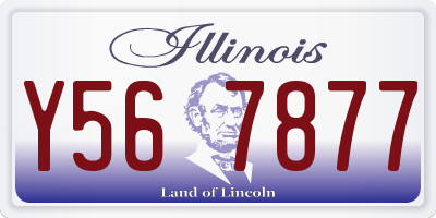 IL license plate Y567877