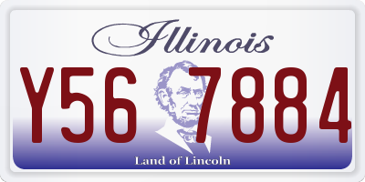 IL license plate Y567884