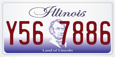 IL license plate Y567886