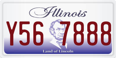 IL license plate Y567888