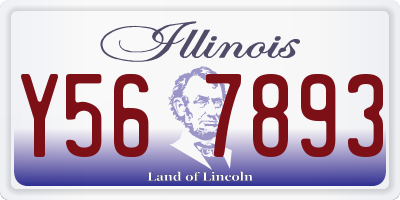 IL license plate Y567893