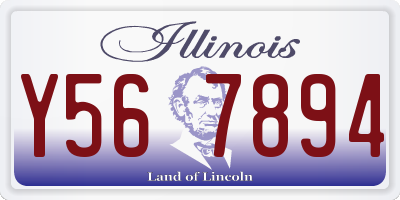 IL license plate Y567894