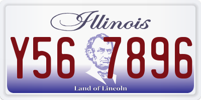 IL license plate Y567896