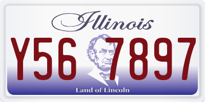 IL license plate Y567897