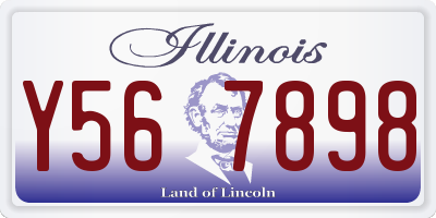IL license plate Y567898