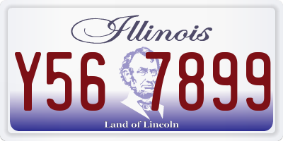 IL license plate Y567899