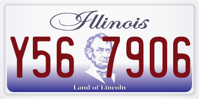 IL license plate Y567906