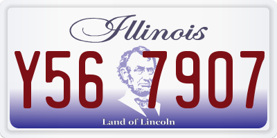 IL license plate Y567907