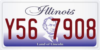 IL license plate Y567908