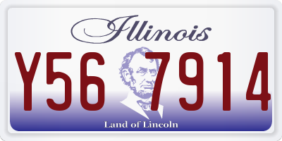 IL license plate Y567914