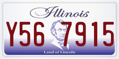 IL license plate Y567915