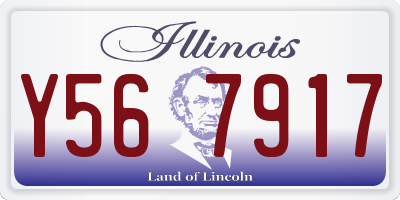 IL license plate Y567917