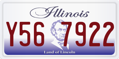 IL license plate Y567922