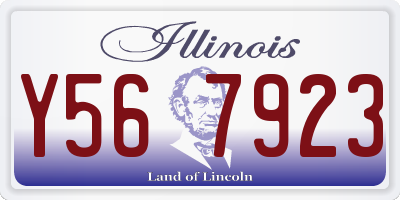 IL license plate Y567923