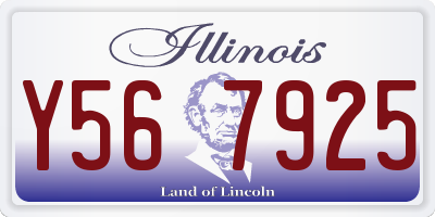 IL license plate Y567925