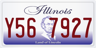 IL license plate Y567927