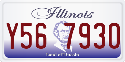 IL license plate Y567930