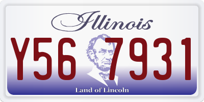 IL license plate Y567931