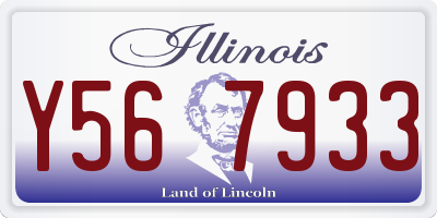 IL license plate Y567933