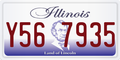 IL license plate Y567935