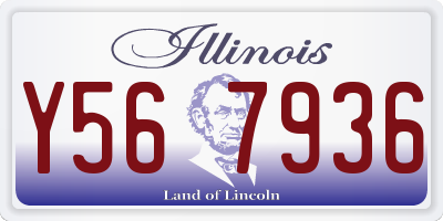 IL license plate Y567936