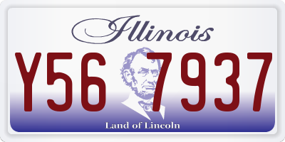 IL license plate Y567937