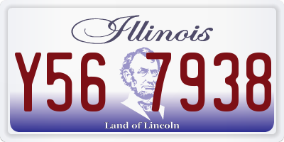 IL license plate Y567938