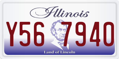 IL license plate Y567940