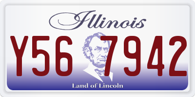 IL license plate Y567942